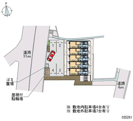 ★手数料０円★広島市安佐北区可部１丁目 月極駐車場